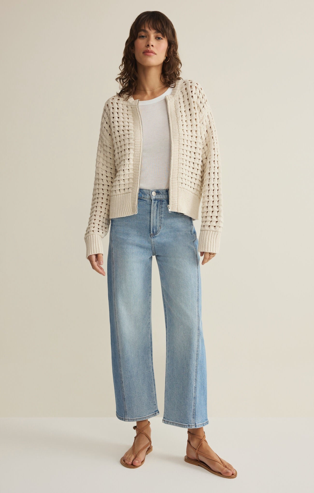 Logan Sweater Jacket - Crystal