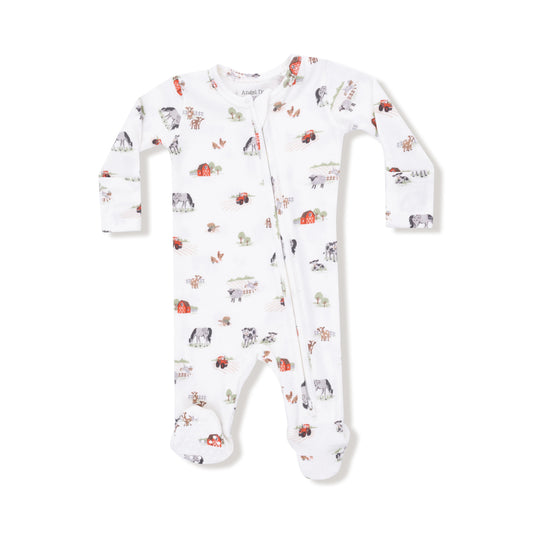 2 Way Zipper Romper - Little Farm