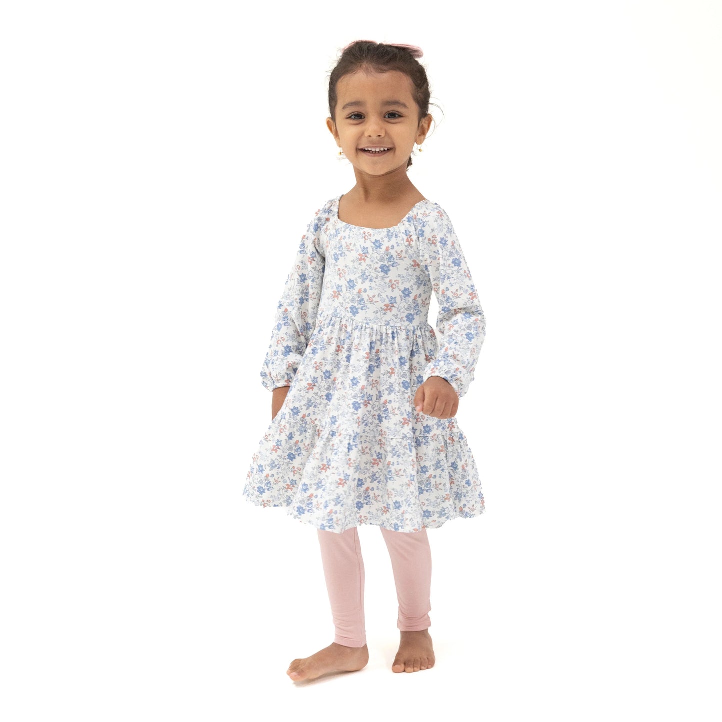 Cap Sleeve Dress + Legging Set - Country Floral
