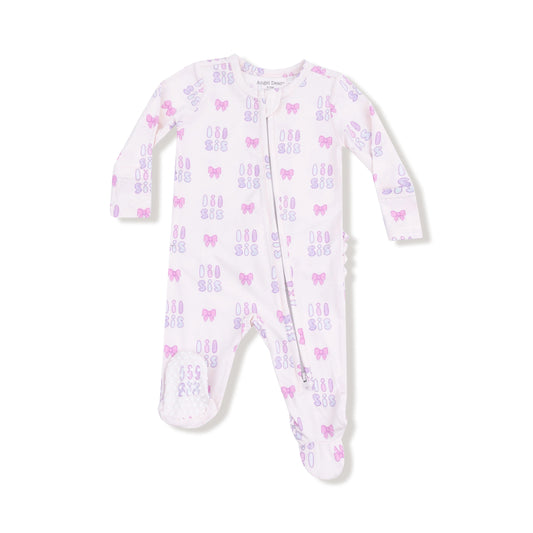 2 Way Zipper Ruffle Back Footie - Lil Sis