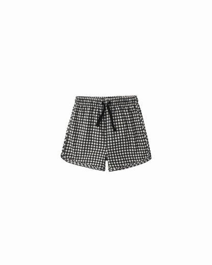Swim Trunk - Black Gingham