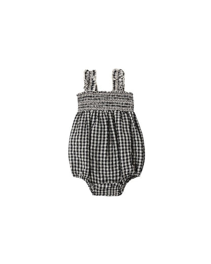 Julia Romper - Black Gingham
