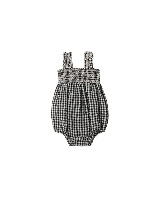 Julia Romper - Black Gingham