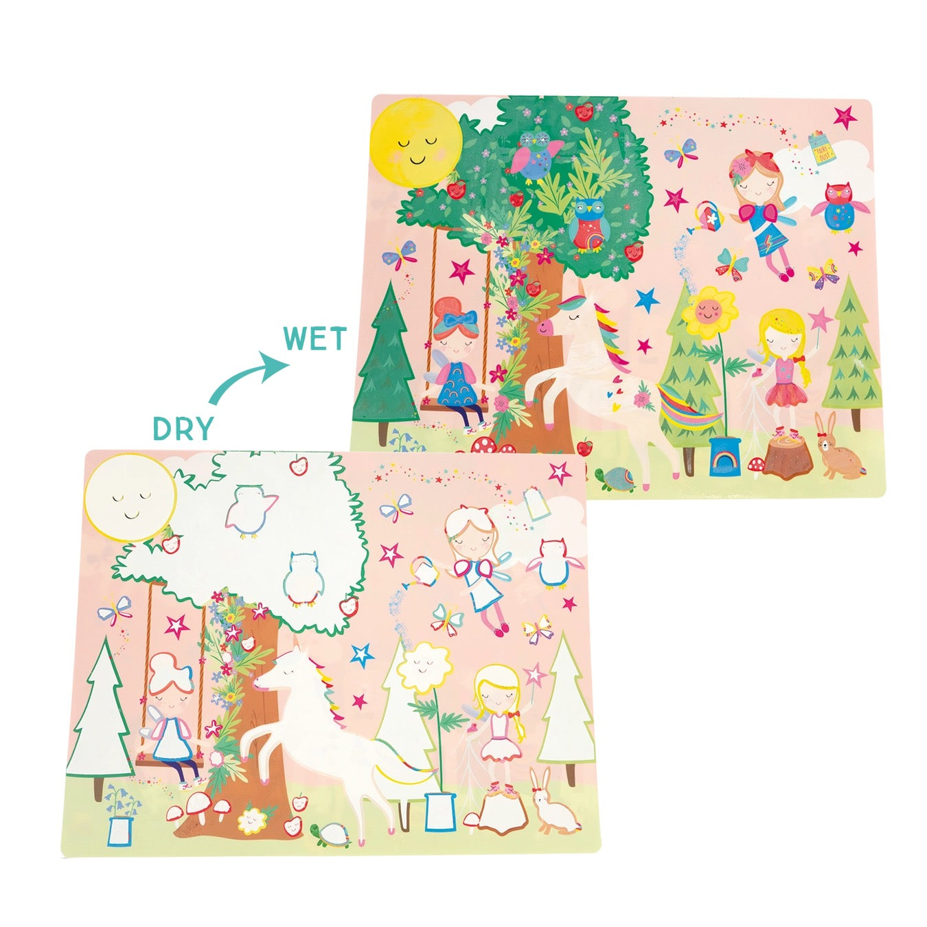 Magic Water Placemats - Rainbow Fairy