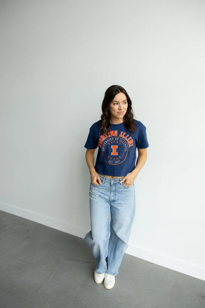 Illinois Sayler Star Heavyweight Crop Tee