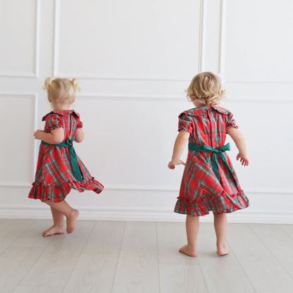 Joelle Dress - Classic Holiday Plaid