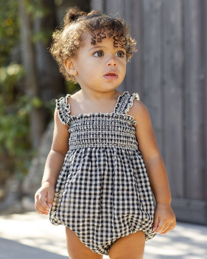 Julia Romper - Black Gingham