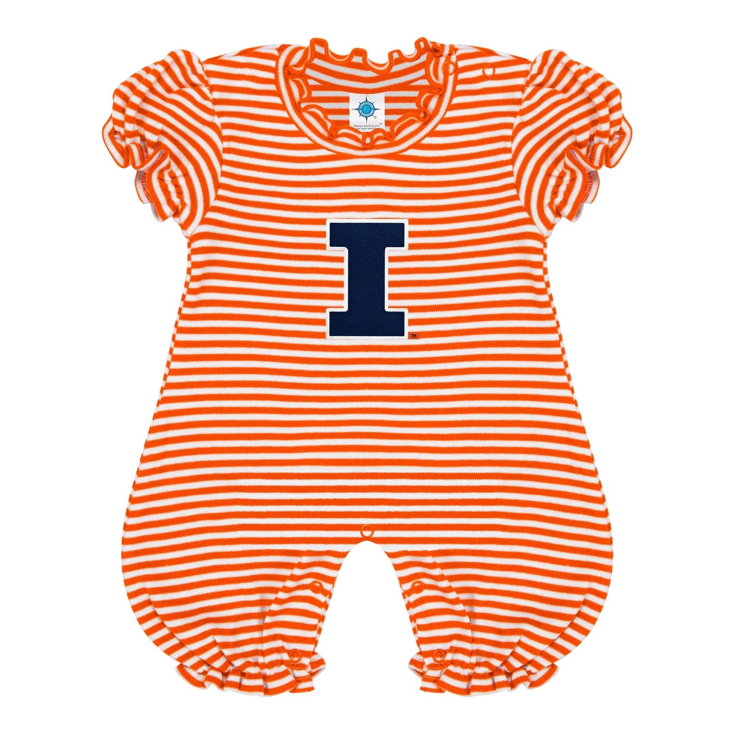 Illinois Fighting Illini Infant Puff Sleeve Romper