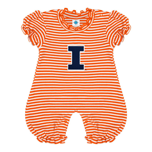 Illinois Fighting Illini Infant Puff Sleeve Romper