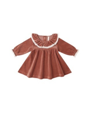 Velour Dress - Cranberry