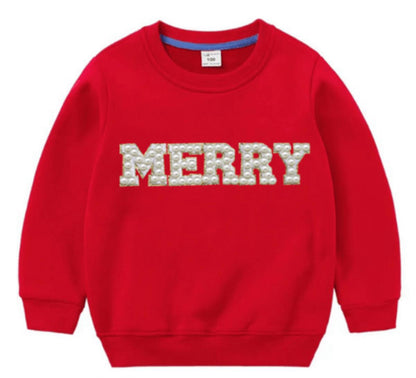 Merry Pearl Red Sweatshirt - Women's