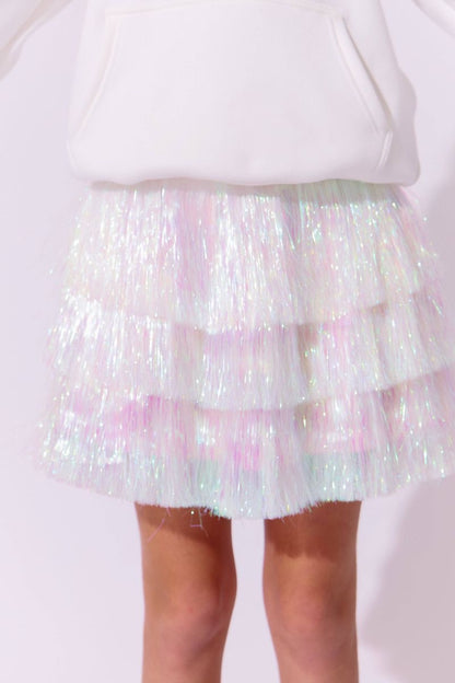 Snow Shimmer Tinsel Skort