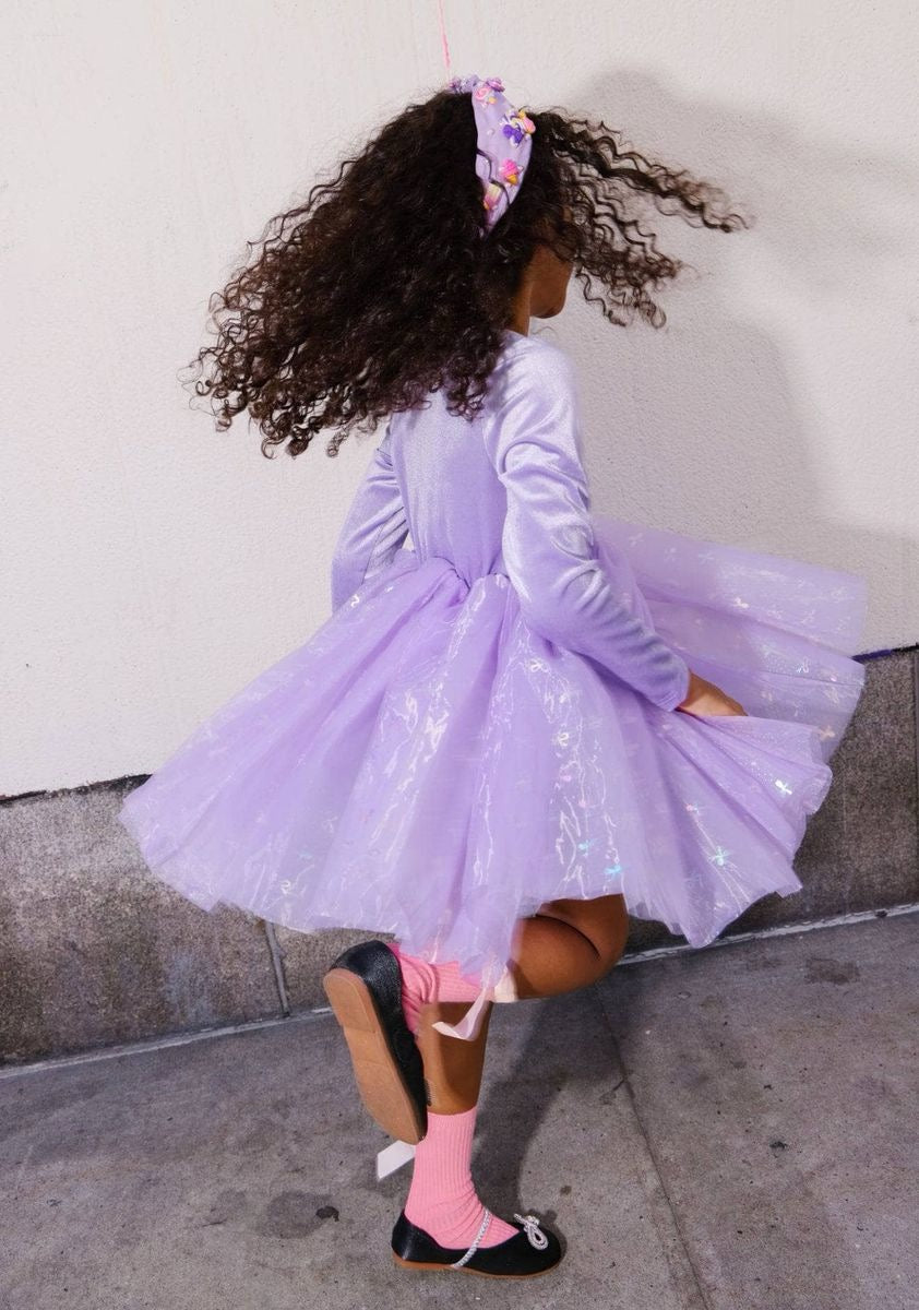 Lavender Ballerina Bow Dress