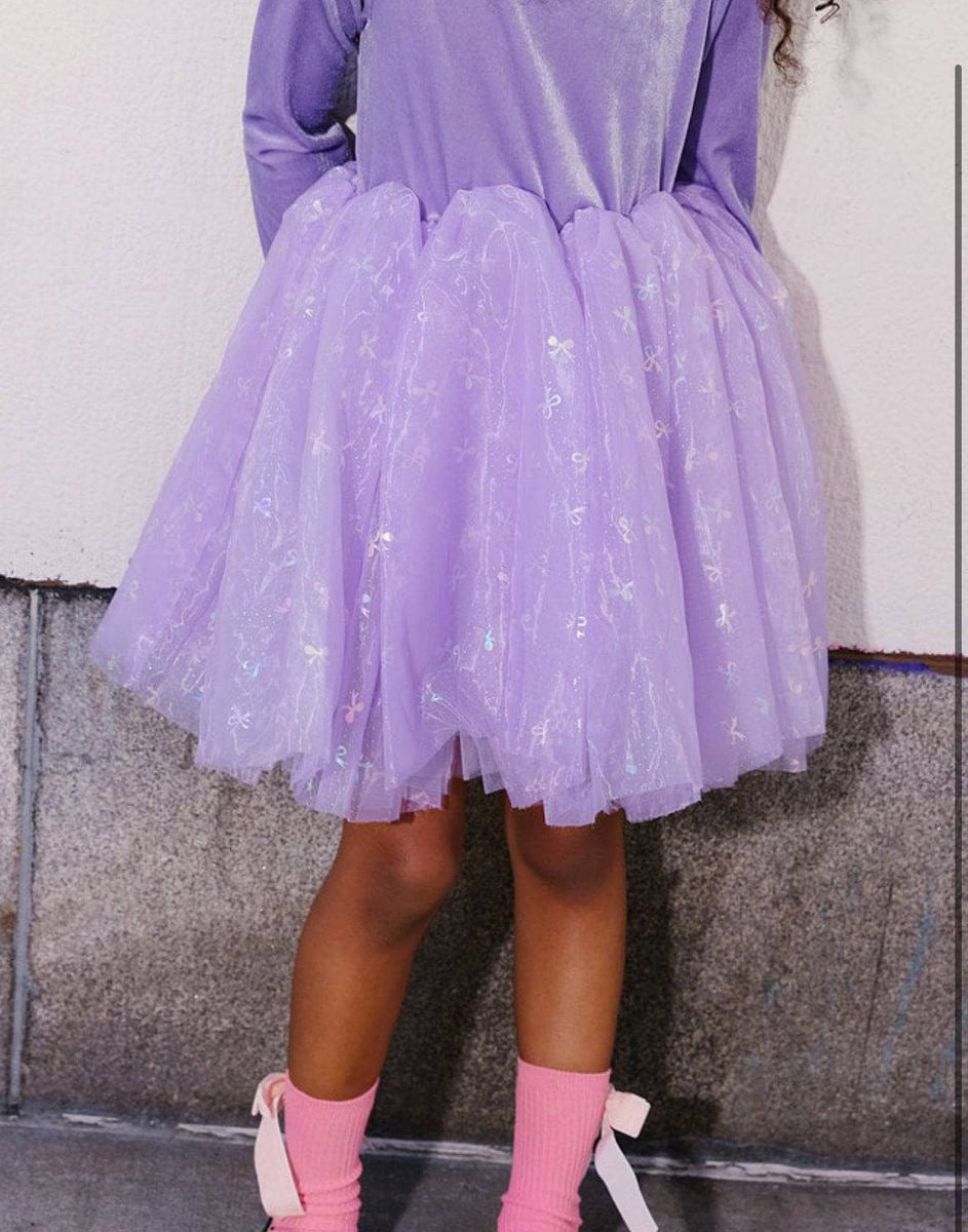 Lavender Ballerina Bow Dress