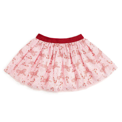 Candy Cane Bow Printed Tutu