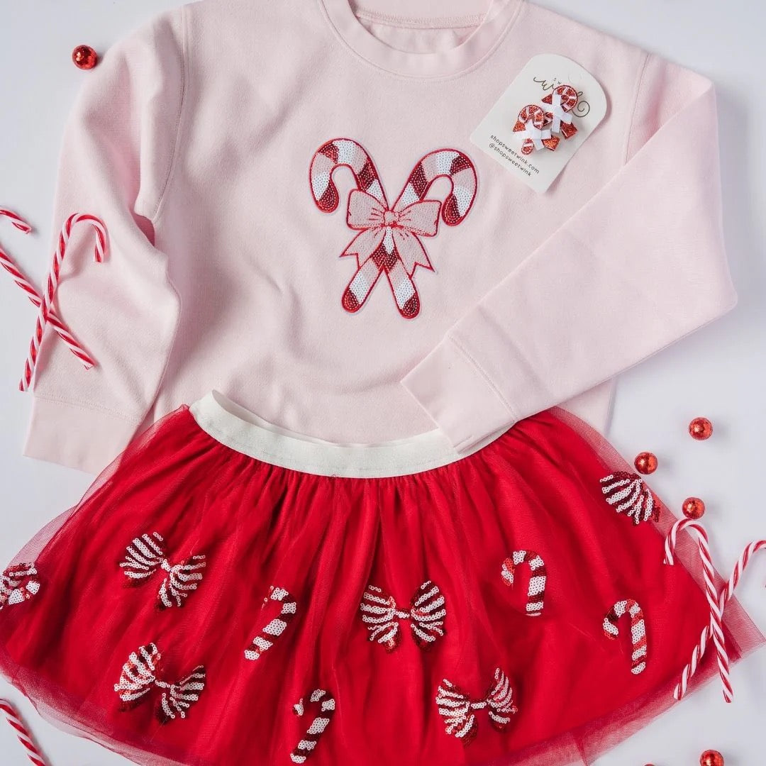 Candy Cane Patch Sweatshirt