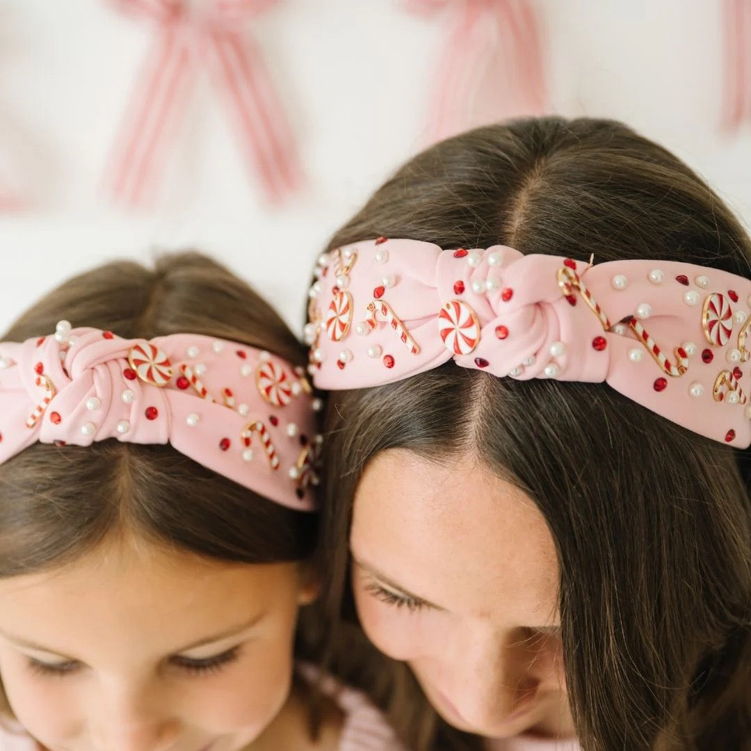 Candy Cane Gemstone Headband - Women's/Kids