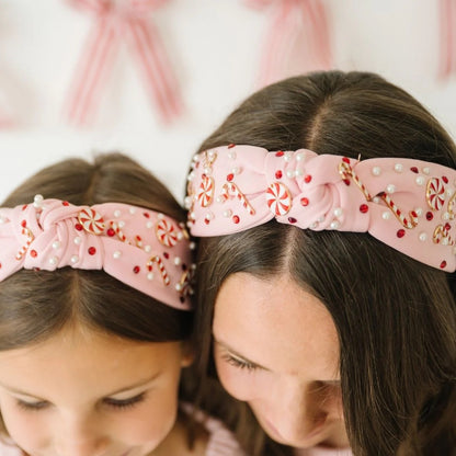 Candy Cane Gemstone Headband - Women's/Kids