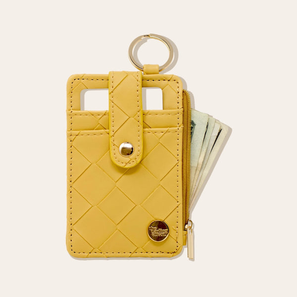 Woven Keychain Wallet - Mustard