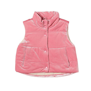 Parker Vest - Pink Velour