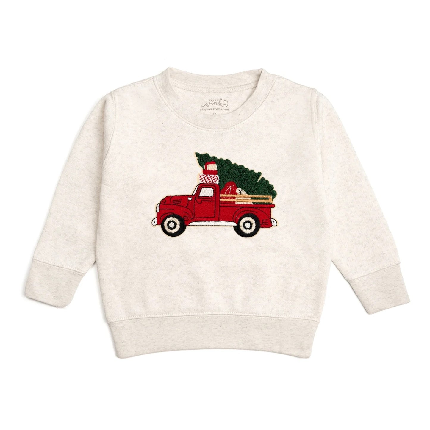 Christmas Truck Patch Sweatshirt