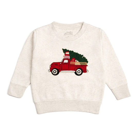 Christmas Truck Patch Sweatshirt