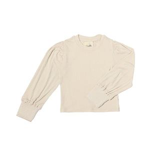 Jessa Ribbed Long Sleeve T-shirt - Oatmeal