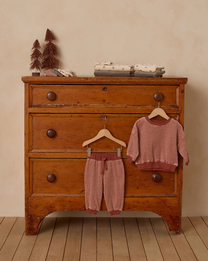 Velour Relaxed Sweatpants - Candy Stripe