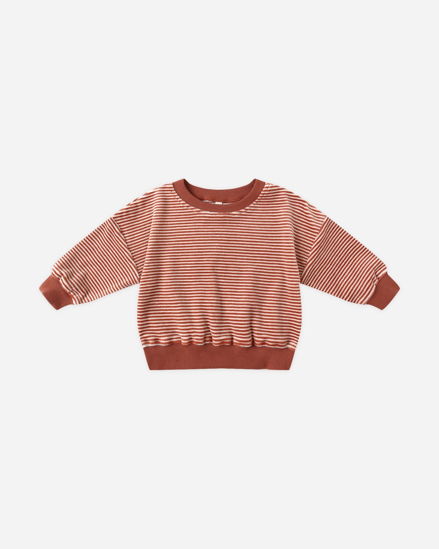 Velour Relaxed Fleece Sweatshirt - Candy Stripe