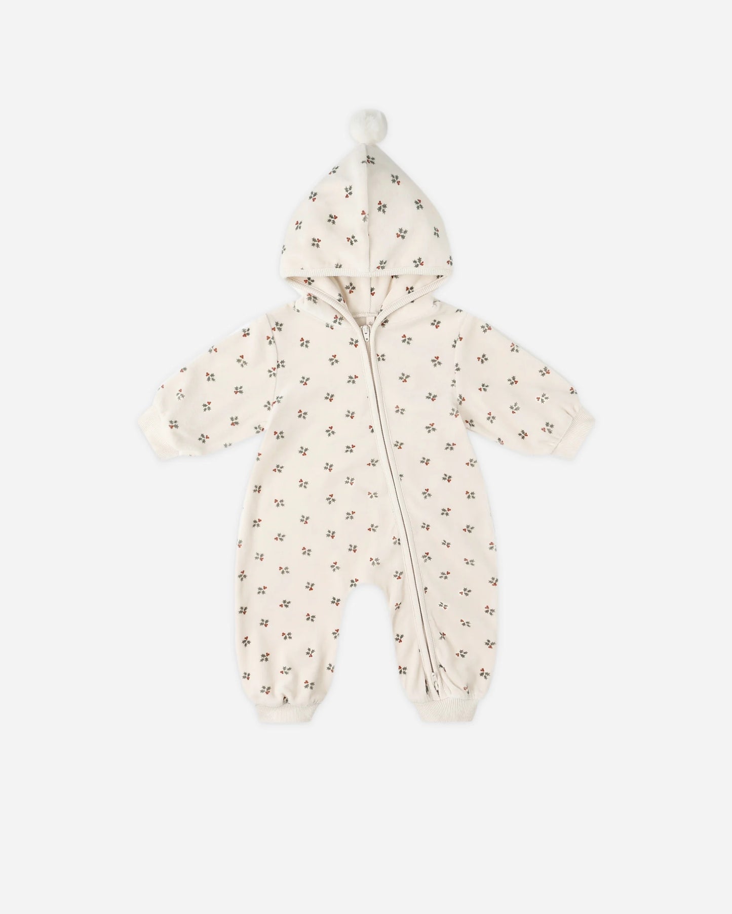 Velour Jumpsuit - Holly Berry