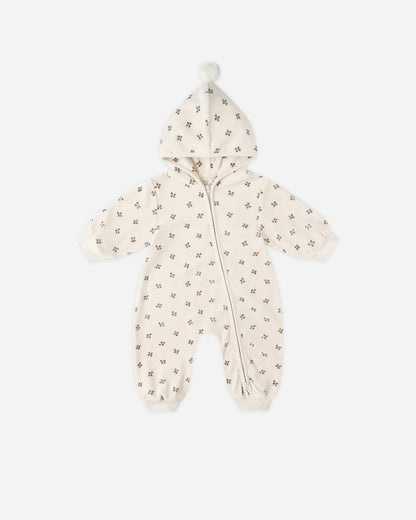 Velour Jumpsuit - Holly Berry