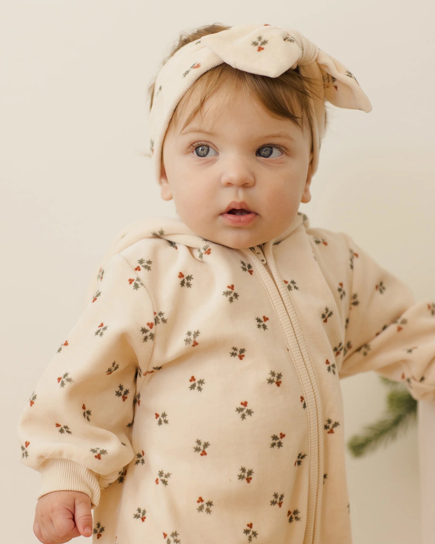 Velour Jumpsuit - Holly Berry