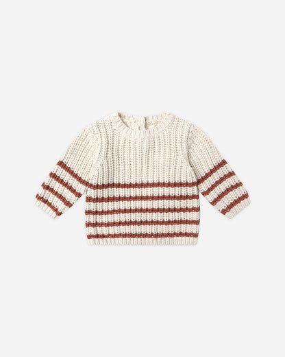 Rex Sweater - Cranberry Stripe