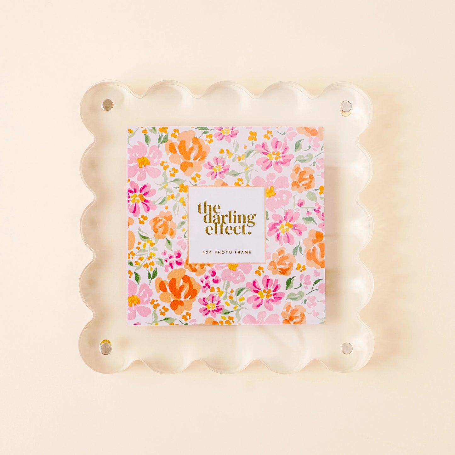 Square Scalloped Acrylic Frame - Clear
