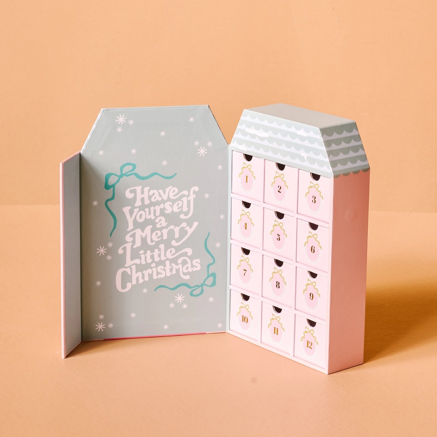 Holiday Advent Calendar + Mini Christmas Tree Bundle - Coquette Christmas Ornament Calendar