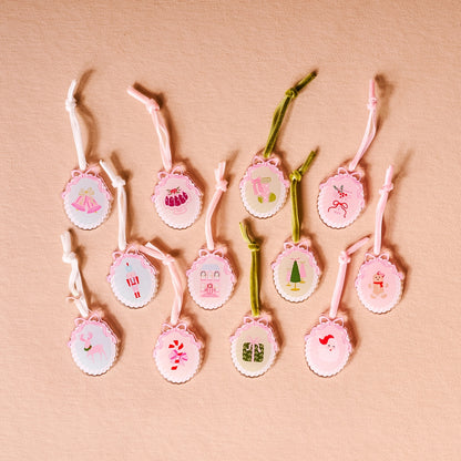 Holiday Advent Calendar + Mini Christmas Tree Bundle - Coquette Christmas Ornament Calendar