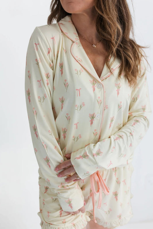 Tulip Fields Women's Long Sleeve Short Set