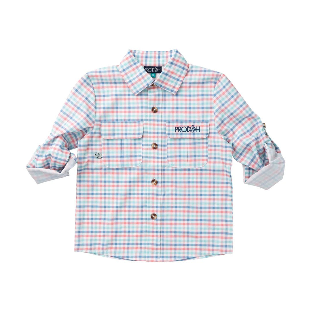 Boy's Fishing Shirt - Summer Plaid