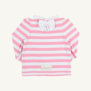 Winnie`s Wave Spotter Swim Upf - Caicos Cabana Stripe (Hamptons Hot Pink)/Worth Ave White