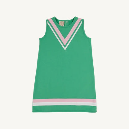Annie Apron Dress - Gibson Island Green/Pier Party Pink/Worth Ave White