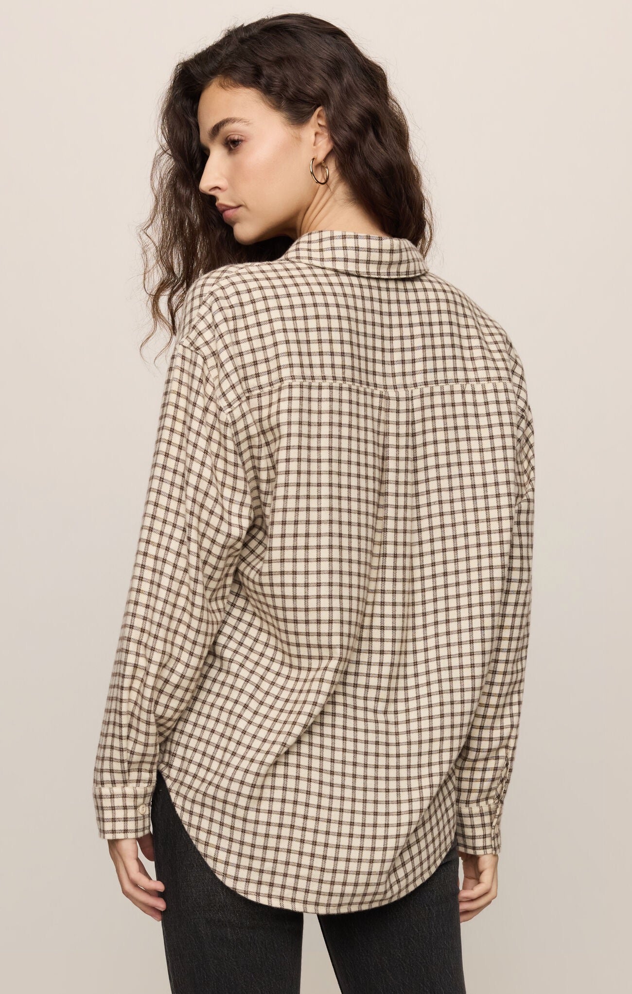 River Plaid Button Up - Dark Chocolate