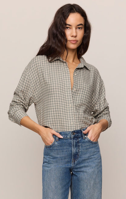 River Plaid Button Up - Emerald Cove