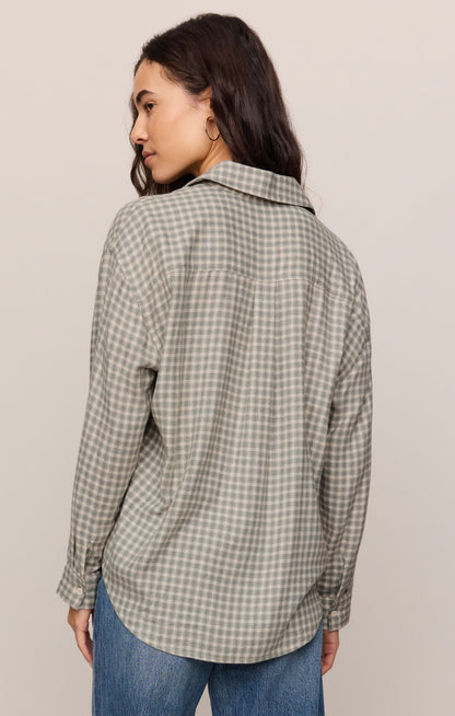 River Plaid Button Up - Emerald Cove
