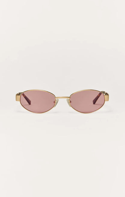 Palisades Polarized Sunglasses - Polished Gold/Pink