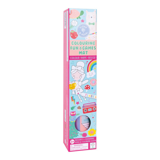 Rainbow Fairy Colouring Fun and Games Mat