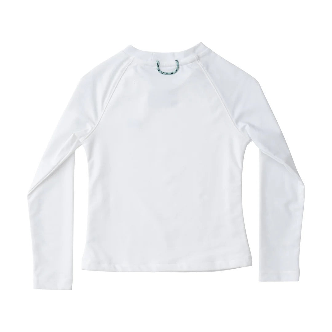 Boy's Reef Long Sleeve Rashguard - White