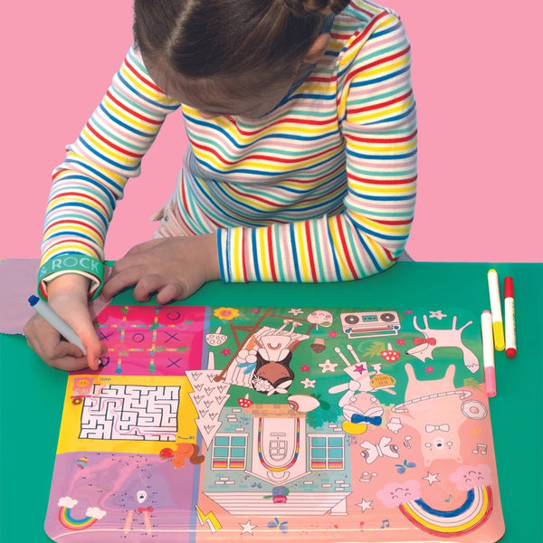 Rainbow Fairy Colouring Fun and Games Mat