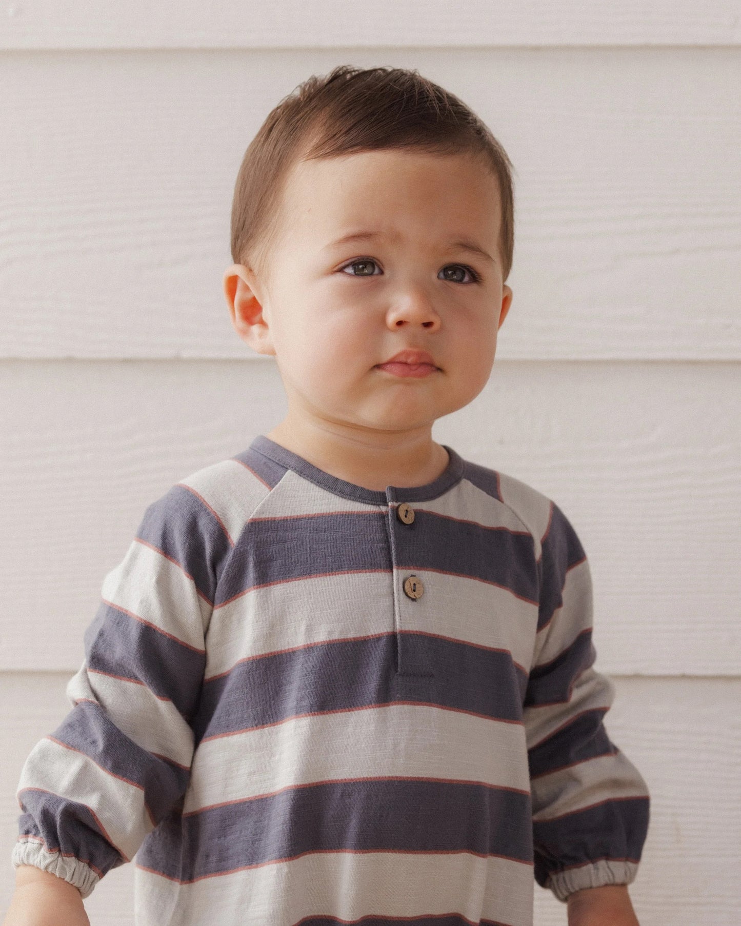 Henley Jumpsuit Sage Stripe