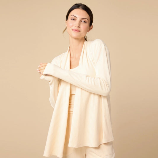 Pointelle Ballet Cardigan - Warm Sand