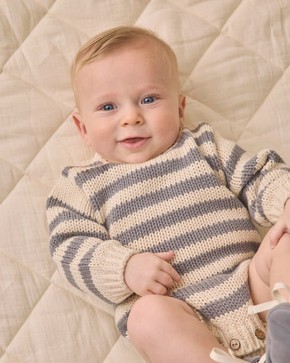 Rex Romper - Slate Stripe